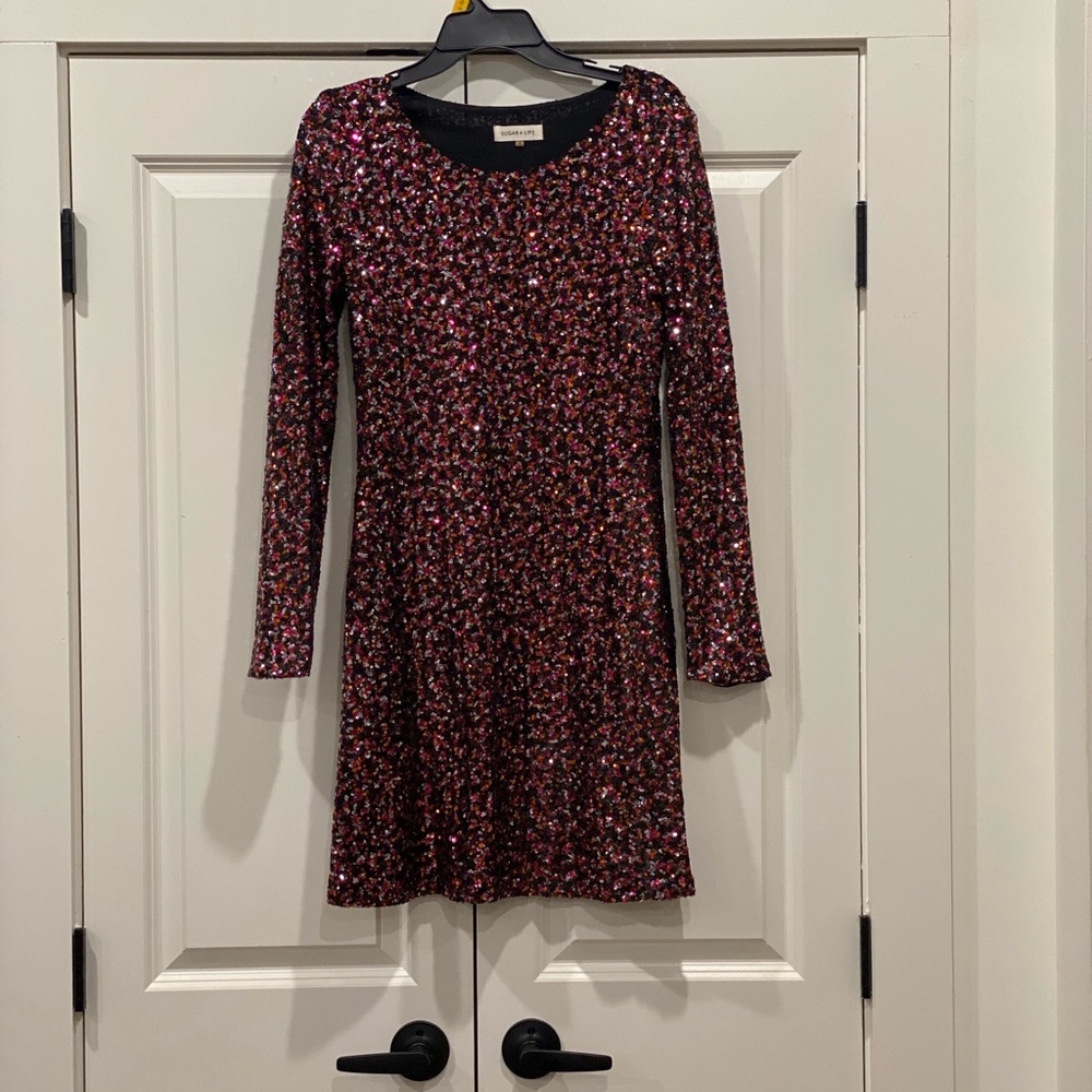 Sparkling Pink Sequin Kids Dress